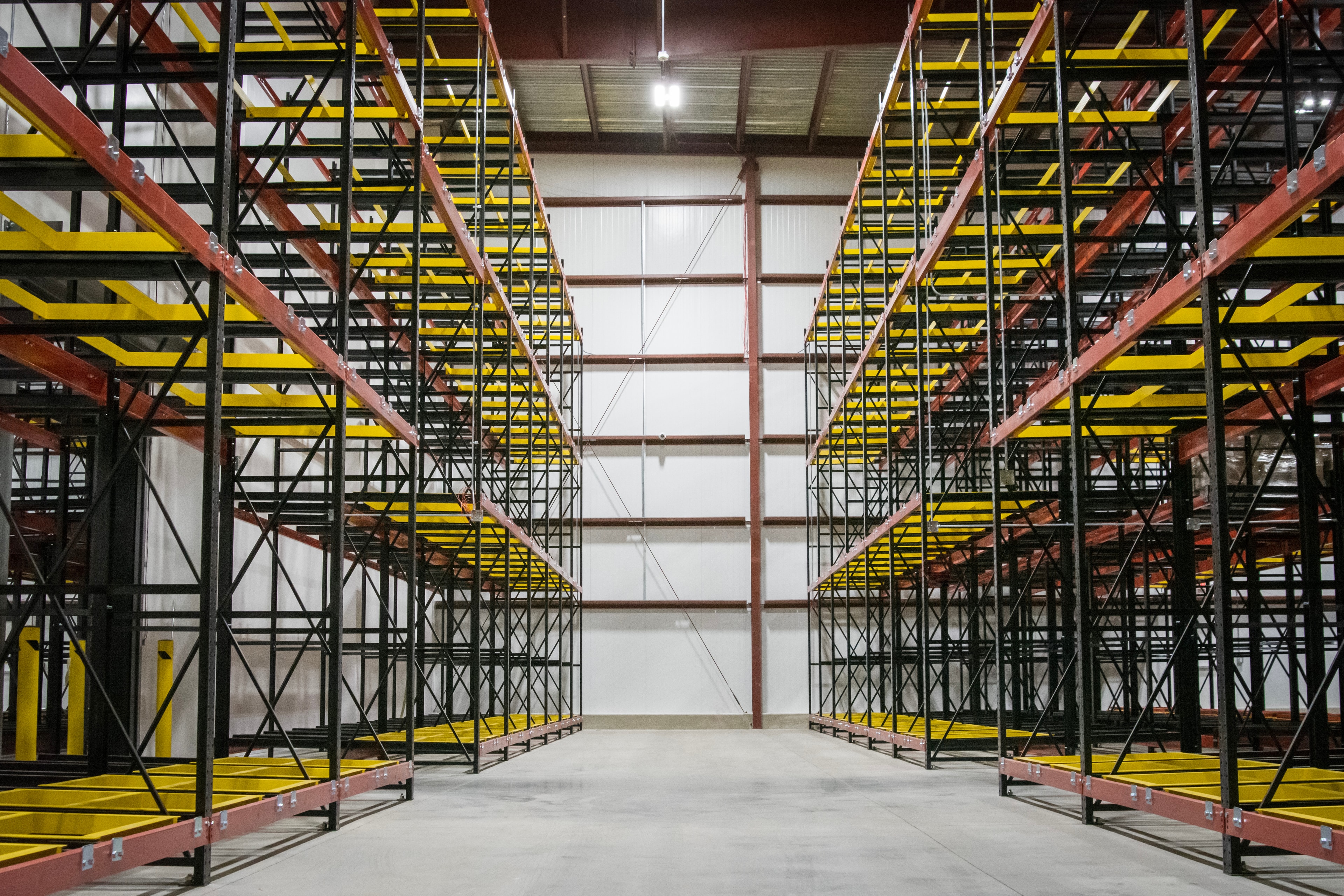 RV Cold Storage LLC refrigerated warehouse racking corridor